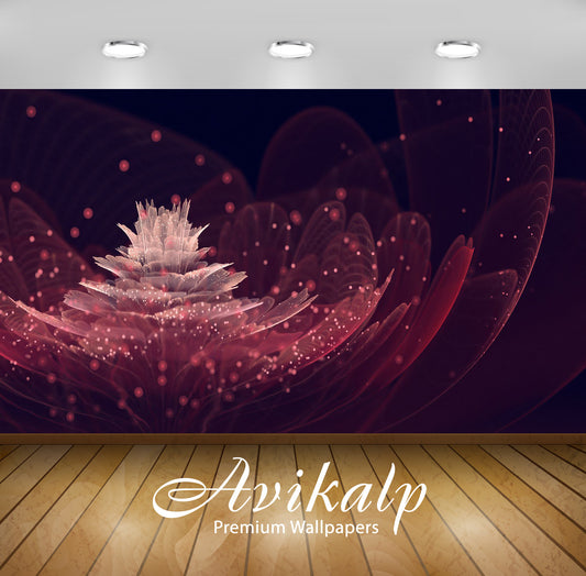 Avikalp Exclusive Awi3640 Fractal Flower Full HD Wallpapers for Living room, Hall, Kids Room, Kitche