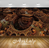 Avikalp Exclusive Awi3648 Fractal Rusty Design Full HD Wallpapers for Living room, Hall, Kids Room,