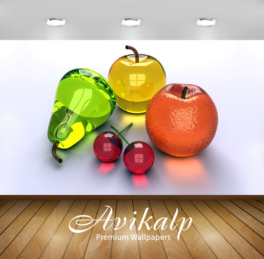 Avikalp Exclusive Awi3675 Glass Fruit Full HD Wallpapers for Living room, Hall, Kids Room, Kitchen,