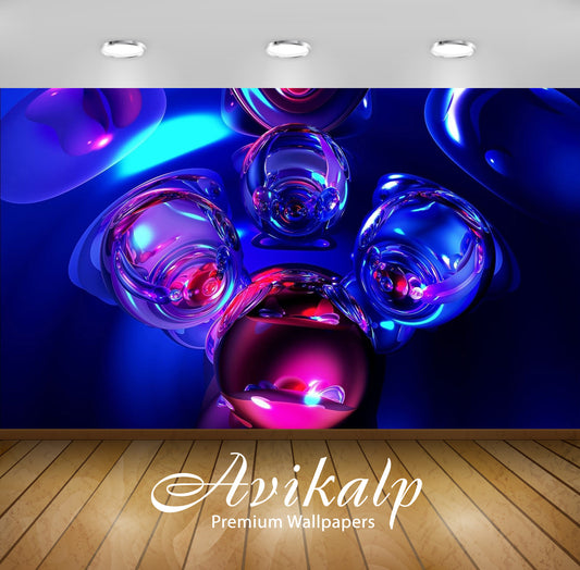 Avikalp Exclusive Awi3683 Glass Marbles Full HD Wallpapers for Living room, Hall, Kids Room, Kitchen