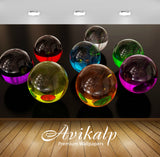 Avikalp Exclusive Awi3684 Glass Marbles Full HD Wallpapers for Living room, Hall, Kids Room, Kitchen