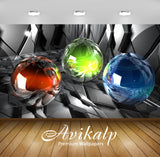 Avikalp Exclusive Awi3686 Glass Orbs Full HD Wallpapers for Living room, Hall, Kids Room, Kitchen, T