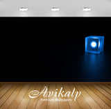 Avikalp Exclusive Awi3707 Glowing Cube Full HD Wallpapers for Living room, Hall, Kids Room, Kitchen,