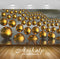 Avikalp Exclusive Awi3719 Gold Spheres Full HD Wallpapers for Living room, Hall, Kids Room, Kitchen,