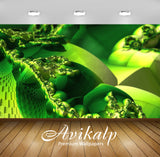 Avikalp Exclusive Awi3740 Green Fractal Design Full HD Wallpapers for Living room, Hall, Kids Room,