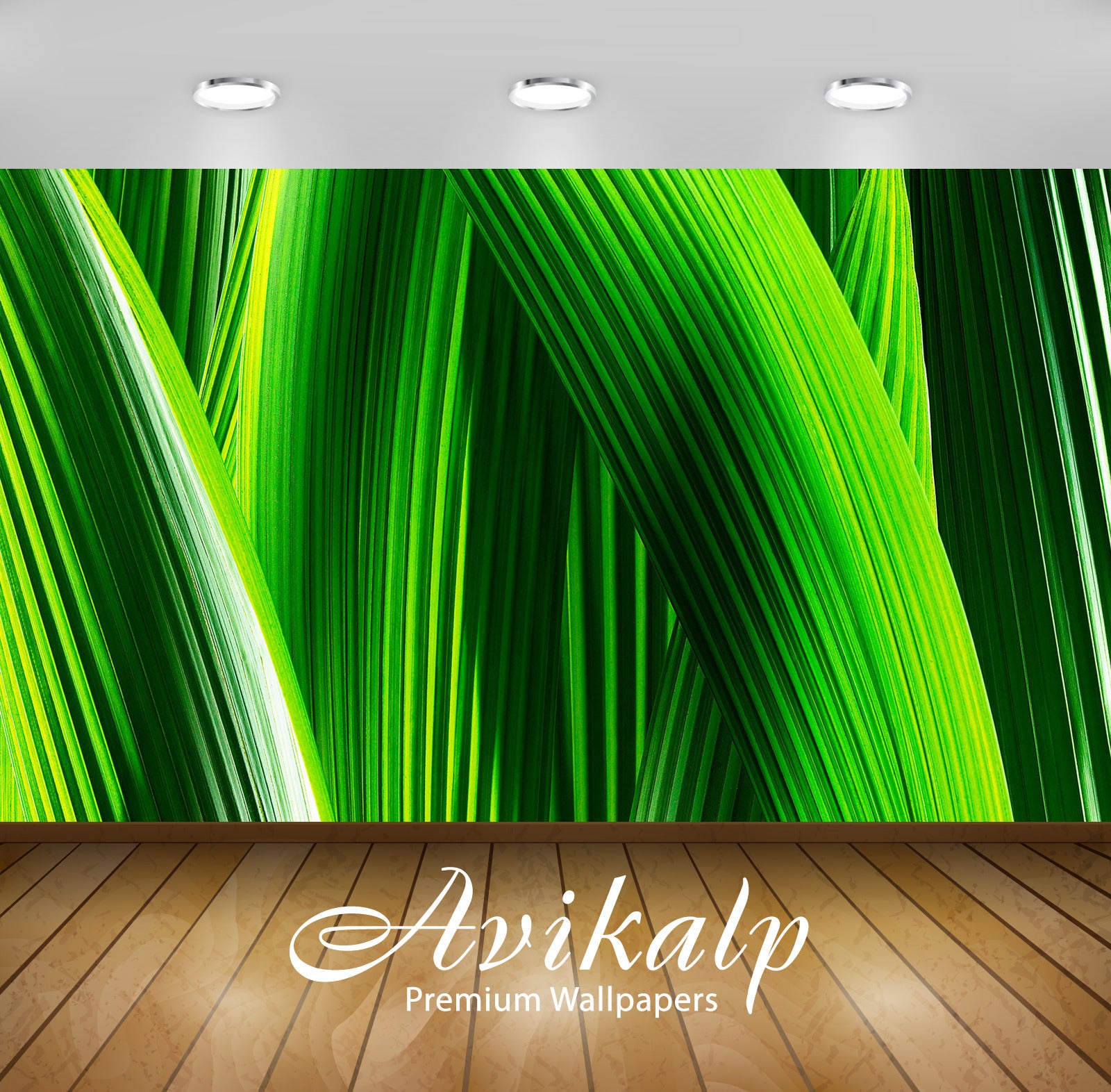 Avikalp Exclusive Awi3742 Green Grass Full HD Wallpapers for Living room, Hall, Kids Room, Kitchen,