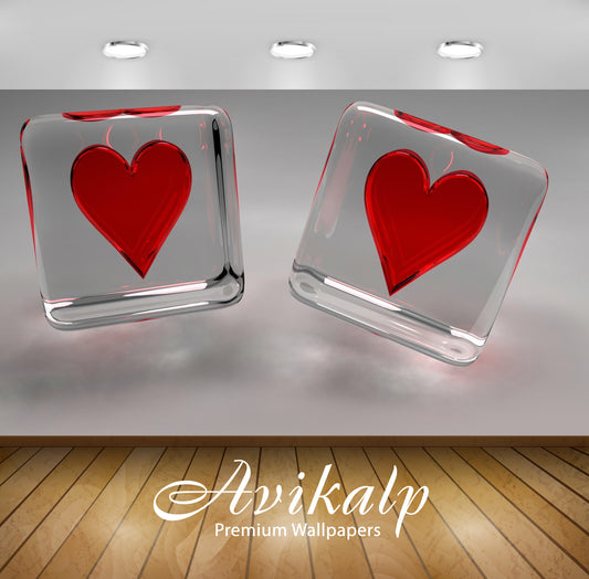 Avikalp Exclusive Awi3747 Heart Cubes Full HD Wallpapers for Living room, Hall, Kids Room, Kitchen,