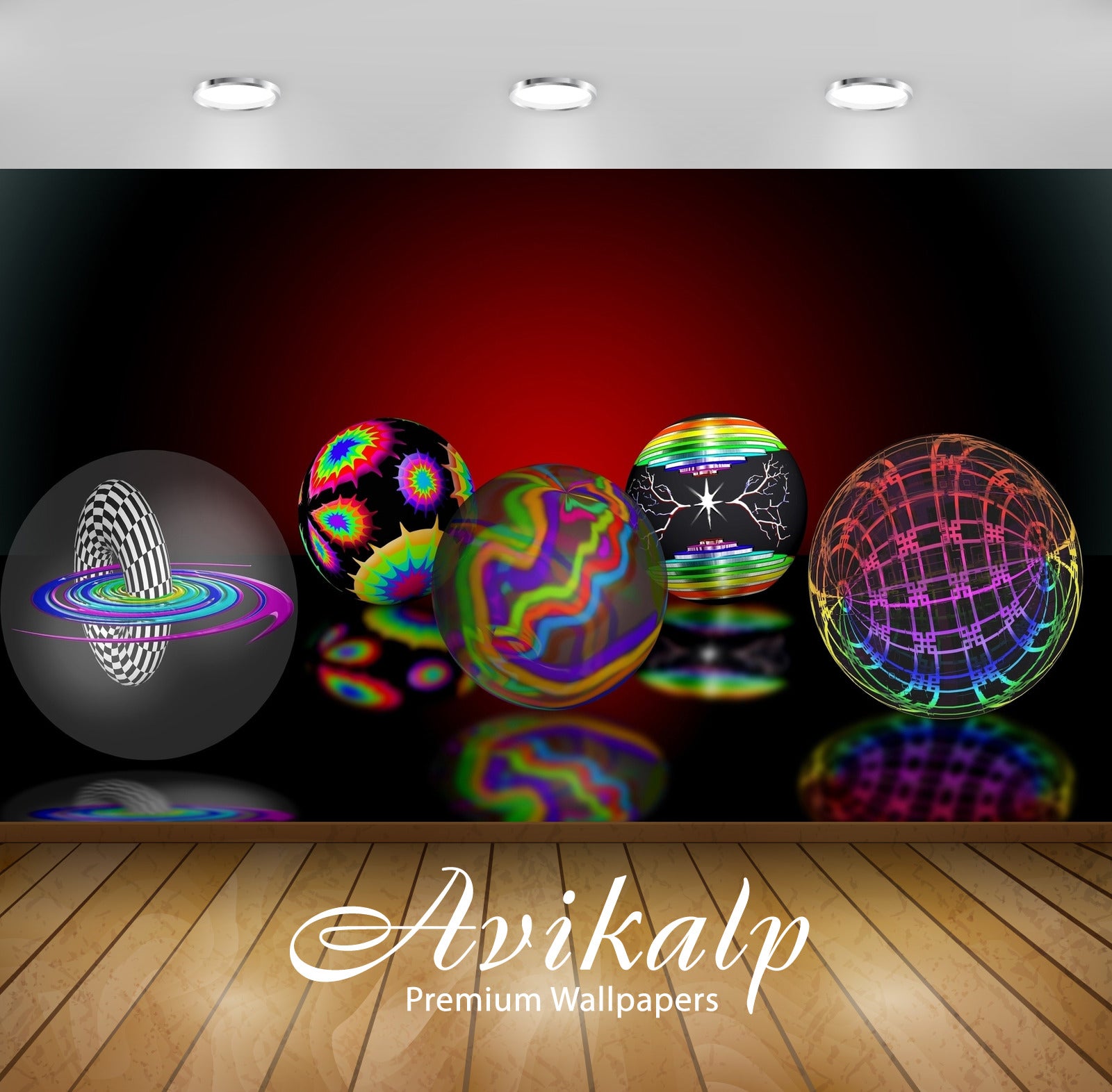 Avikalp Exclusive Awi3756 Hypnotic Shells Of The Colorful Orbs Full HD Wallpapers for Living room, H