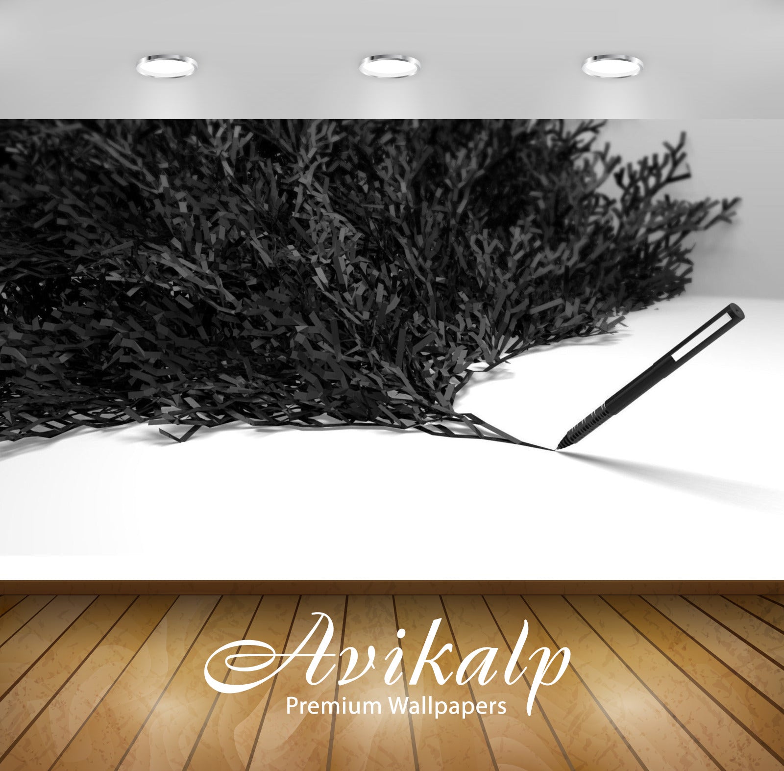 Avikalp Exclusive Awi3760 Ink Coming To Life Full HD Wallpapers for Living room, Hall, Kids Room, Ki