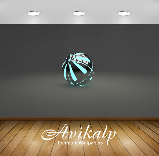 Avikalp Exclusive Awi3776 Lit Metallic Orb Full HD Wallpapers for Living room, Hall, Kids Room, Kitc