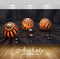 Avikalp Exclusive Awi3826 Orange Orbs Full HD Wallpapers for Living room, Hall, Kids Room, Kitchen,