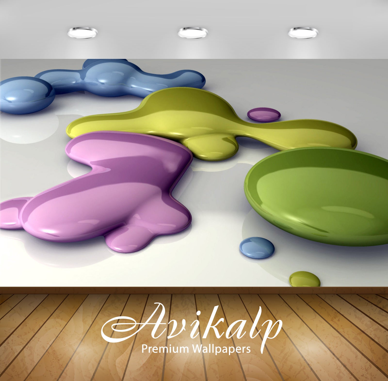 Avikalp Exclusive Awi3832 Paint Splashes Full HD Wallpapers for Living