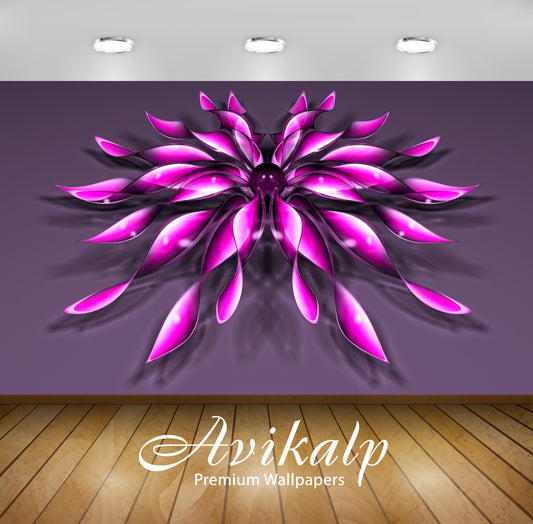 Avikalp Exclusive Awi3838 Pink Flowers With A Purple Core Full HD Wallpapers for Living room, Hall,