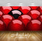 Avikalp Exclusive Awi3871 Red Spheres Full HD Wallpapers for Living room, Hall, Kids Room, Kitchen,