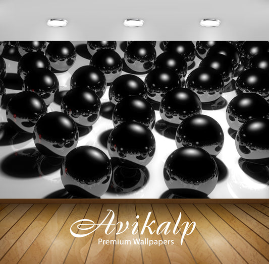 Avikalp Exclusive Awi3873 Reflective Spheres Full HD Wallpapers for Living room, Hall, Kids Room, Ki