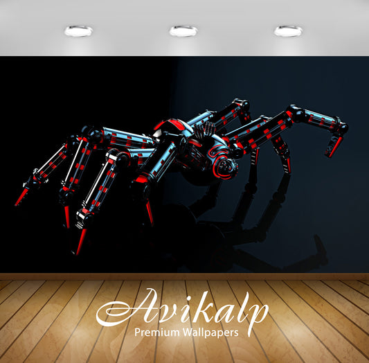 Avikalp Exclusive Awi3880 Robot Spider Full HD Wallpapers for Living room, Hall, Kids Room, Kitchen,