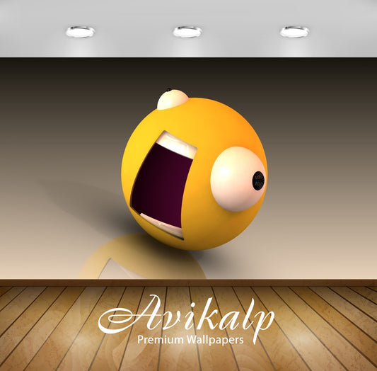 Avikalp Exclusive Awi3883 Screaming Emoticon Full HD Wallpapers for Living room, Hall, Kids Room, Ki