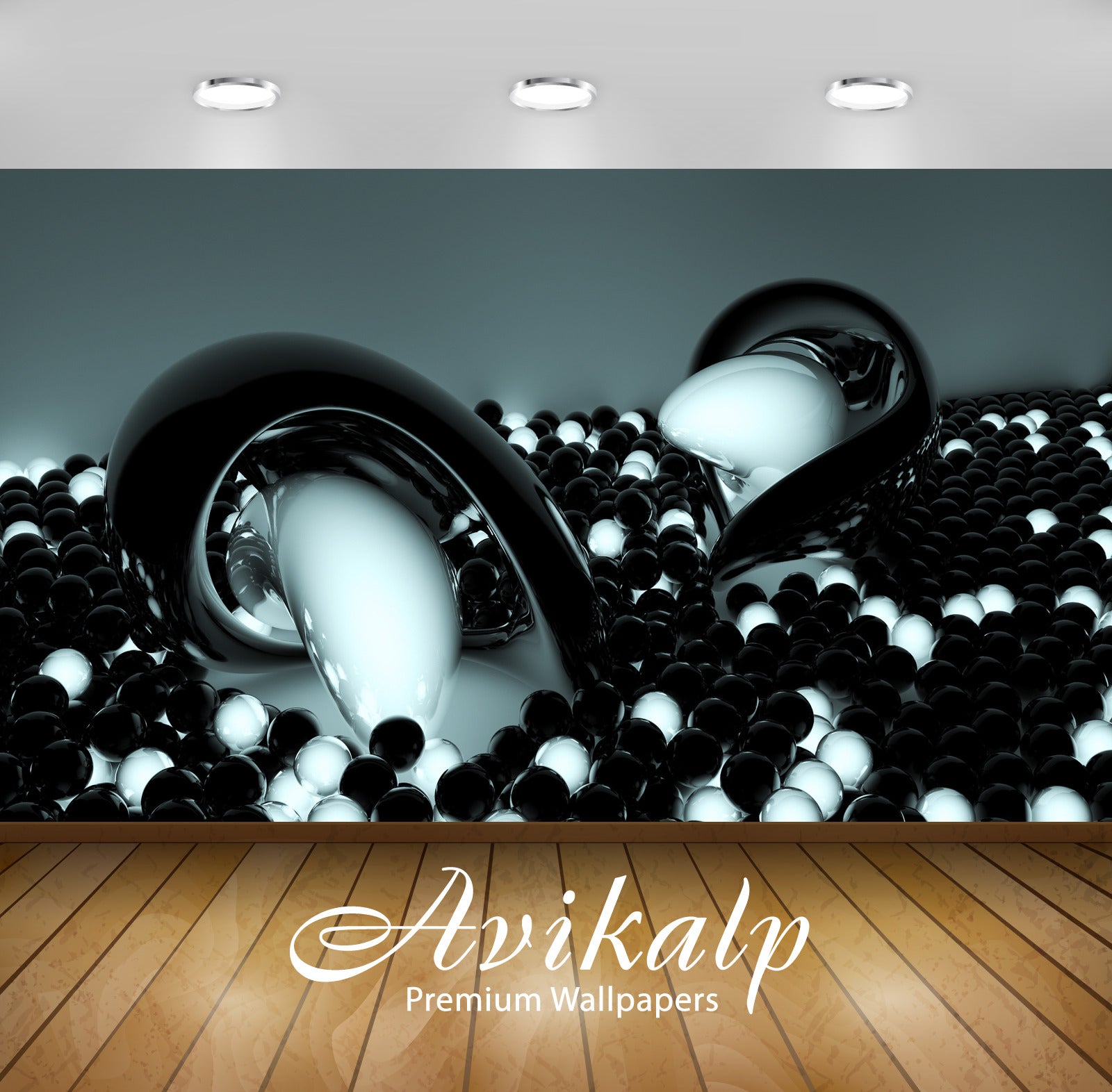 Avikalp Exclusive Awi3931 Spheres Full HD Wallpapers for Living room, Hall, Kids Room, Kitchen, TV B