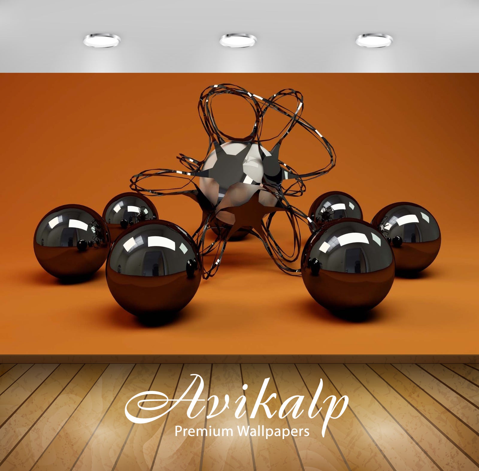 Avikalp Exclusive Awi3933 Spheres Full HD Wallpapers for Living room, Hall, Kids Room, Kitchen, TV B