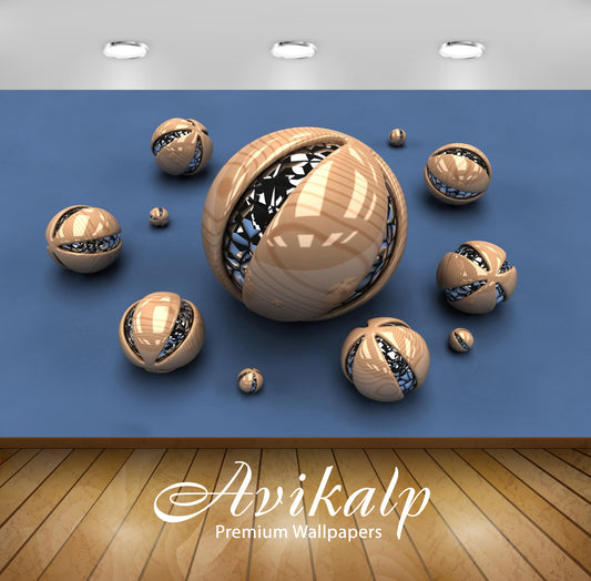 Avikalp Exclusive Awi3947 Spheres Full HD Wallpapers for Living room, Hall, Kids Room, Kitchen, TV B