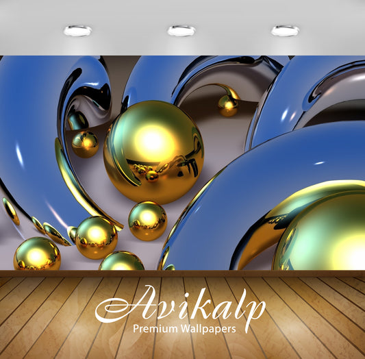 Avikalp Exclusive Awi3953 Spheres Full HD Wallpapers for Living room, Hall, Kids Room, Kitchen, TV B