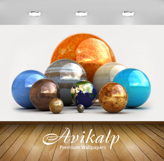 Avikalp Exclusive Awi4014 The Solar System Spheres Full HD Wallpapers for Living room, Hall, Kids Ro