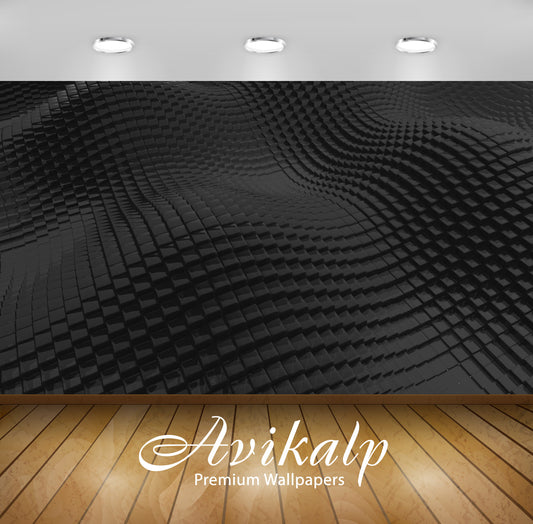 Avikalp Exclusive Awi4037 Wavy Cube Floor Full HD Wallpapers for Living room, Hall, Kids Room, Kitch