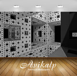 Avikalp Exclusive Awi4045 White Cubes Full HD Wallpapers for Living room, Hall, Kids Room, Kitchen,