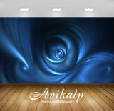 Avikalp Exclusive Awi4069 Blue Spiral Full HD Wallpapers for Living room, Hall, Kids Room, Kitchen,