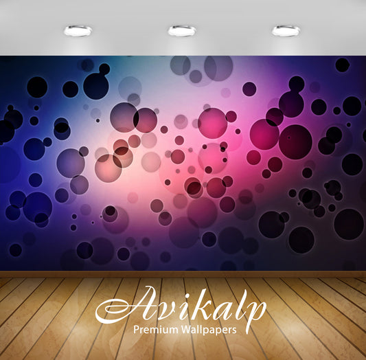 Avikalp Exclusive Awi4125 Circles Full HD Wallpapers for Living room, Hall, Kids Room, Kitchen, TV B