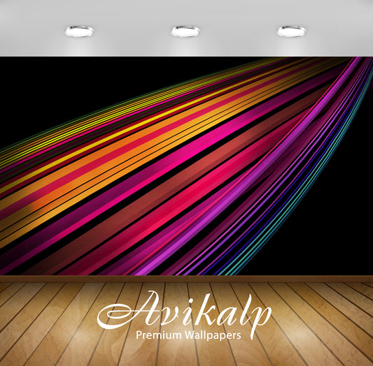 Avikalp Exclusive Awi4133 Color Strips Full HD Wallpapers for Living room, Hall, Kids Room, Kitchen,