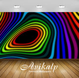 Avikalp Exclusive Awi4147 Colorful Curves Full HD Wallpapers for Living room, Hall, Kids Room, Kitch