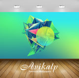 Avikalp Exclusive Awi4150 Colorful Facets Full HD Wallpapers for Living room, Hall, Kids Room, Kitch