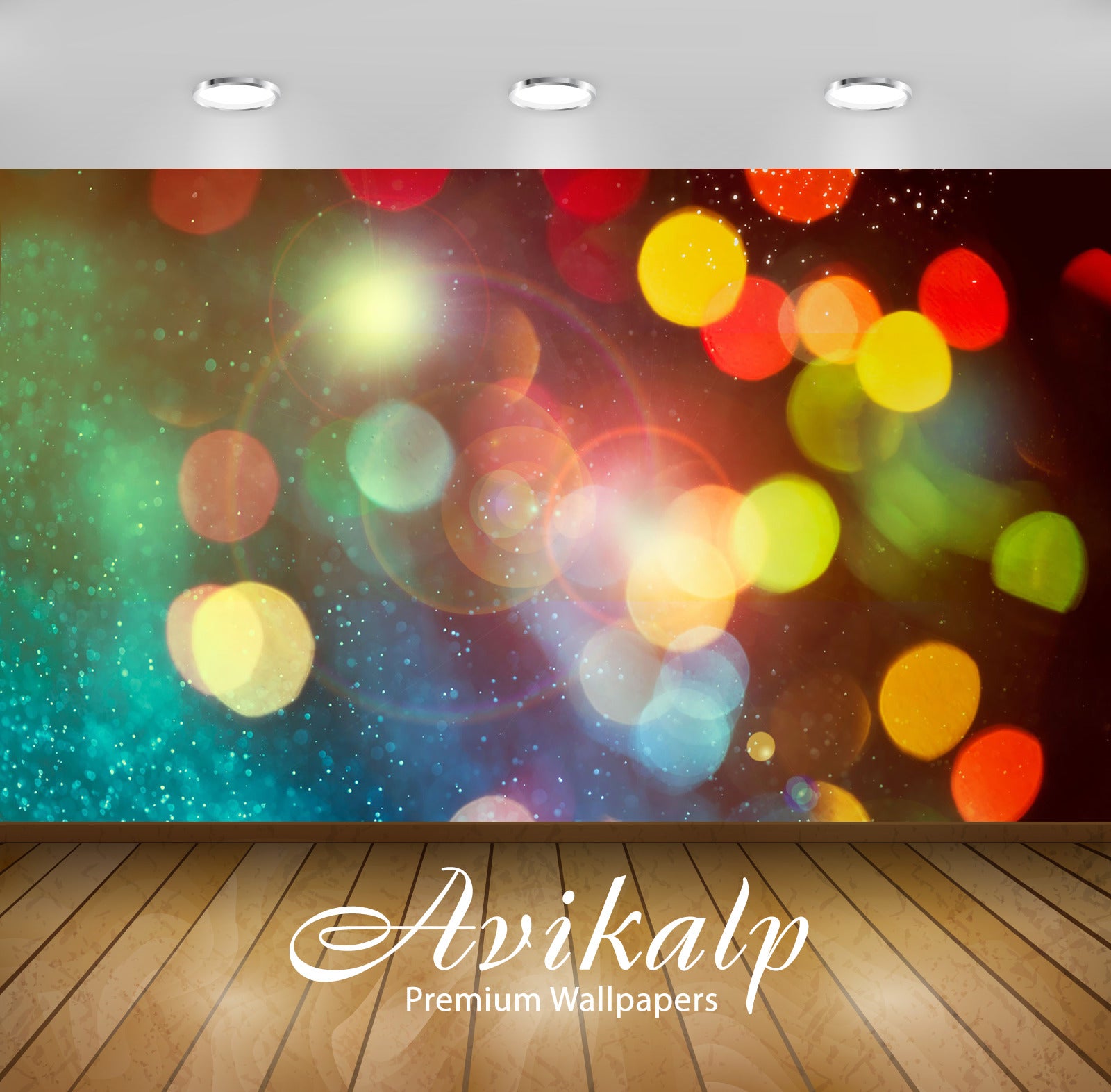 Avikalp Exclusive Awi4168 Colorful Light Full HD Wallpapers for Living room, Hall, Kids Room, Kitche