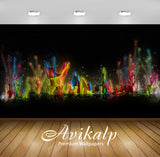 Avikalp Exclusive Awi4174 Colorful Paint Splash Full HD Wallpapers for Living room, Hall, Kids Room,