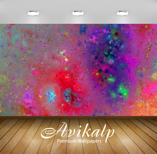 Avikalp Exclusive Awi4175 Colorful Paint Splash Full HD Wallpapers for Living room, Hall, Kids Room,