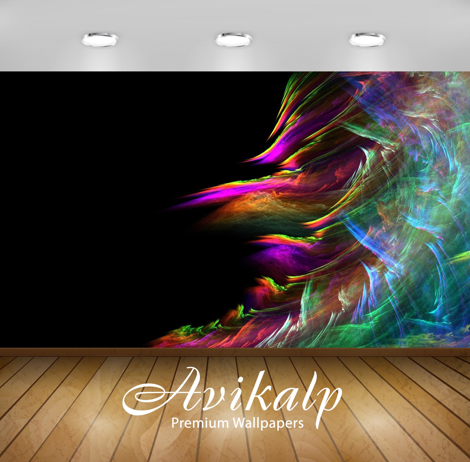 Avikalp Exclusive Awi4212 Colorful Wind Full HD Wallpapers for Living room, Hall, Kids Room, Kitchen