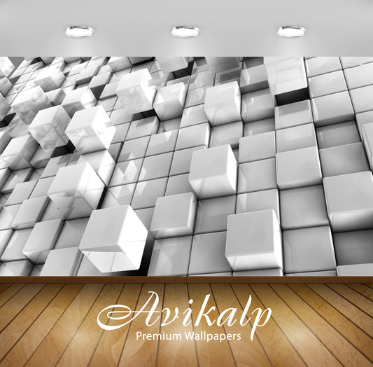 Avikalp Exclusive Awi4226 Cubes Full HD Wallpapers for Living room, Hall, Kids Room, Kitchen, TV Bac