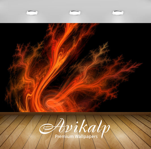 Avikalp Exclusive Awi4318 Flames Full HD Wallpapers for Living room, Hall, Kids Room, Kitchen, TV Ba