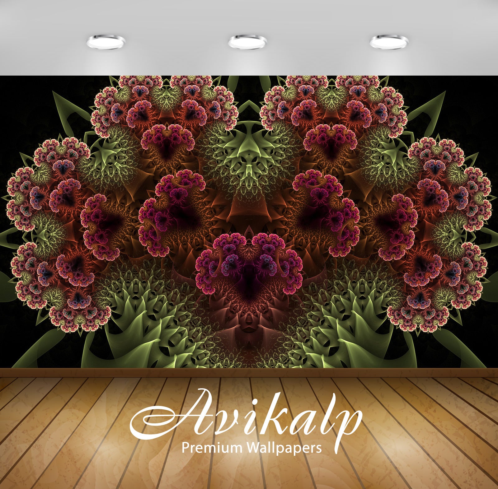 Avikalp Exclusive Awi4345 Fractal Cauliflower Full HD Wallpapers for Living room, Hall, Kids Room, K