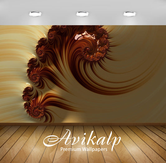 Avikalp Exclusive Awi4386 Fractal Paint Full HD Wallpapers for Living room, Hall, Kids Room, Kitchen