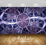 Avikalp Exclusive Awi4393 Fractal Purple Shapes Full HD Wallpapers for Living room, Hall, Kids Room,