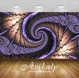 Avikalp Exclusive Awi4394 Fractal Purple Swirl Full HD Wallpapers for Living room, Hall, Kids Room,