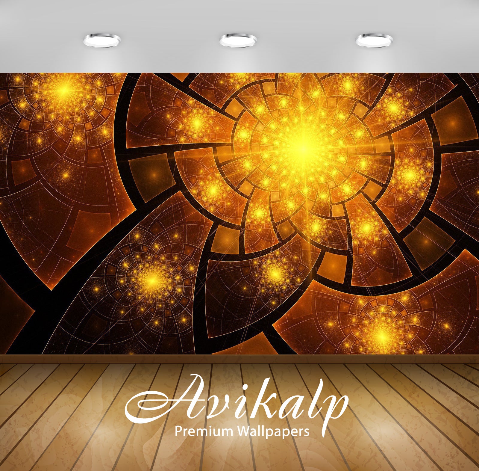 Avikalp Exclusive Awi4401 Fractal Sparkles Full HD Wallpapers for Living room, Hall, Kids Room, Kitc