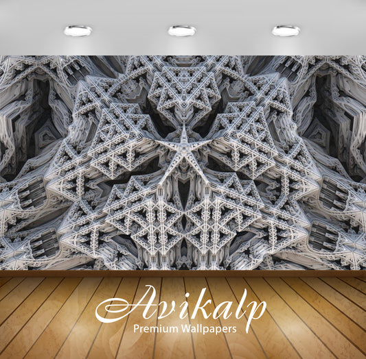 Avikalp Exclusive Awi4408 Fractal Star Full HD Wallpapers for Living room, Hall, Kids Room, Kitchen,