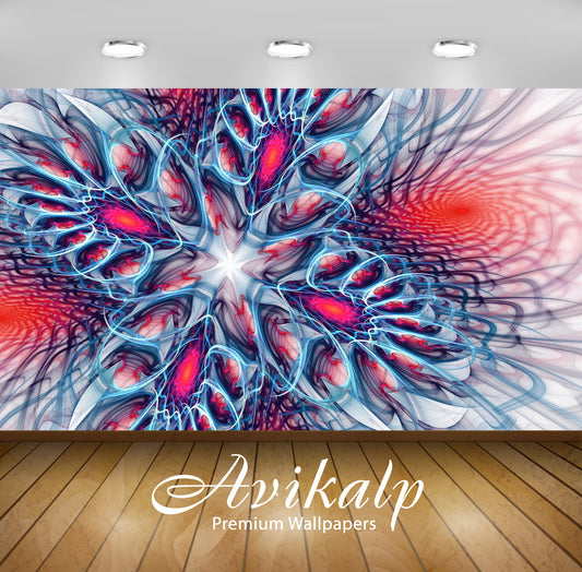 Avikalp Exclusive Awi4416 Fractal Wormholes Full HD Wallpapers for Living room, Hall, Kids Room, Kit