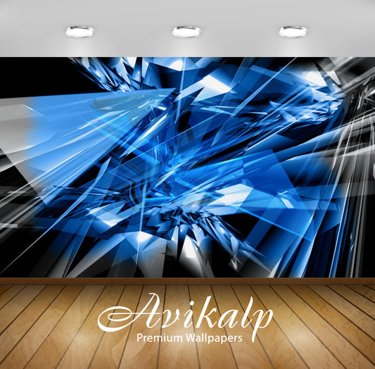 Avikalp Exclusive Awi4424 Glass Shards Full HD Wallpapers for Living room, Hall, Kids Room, Kitchen,