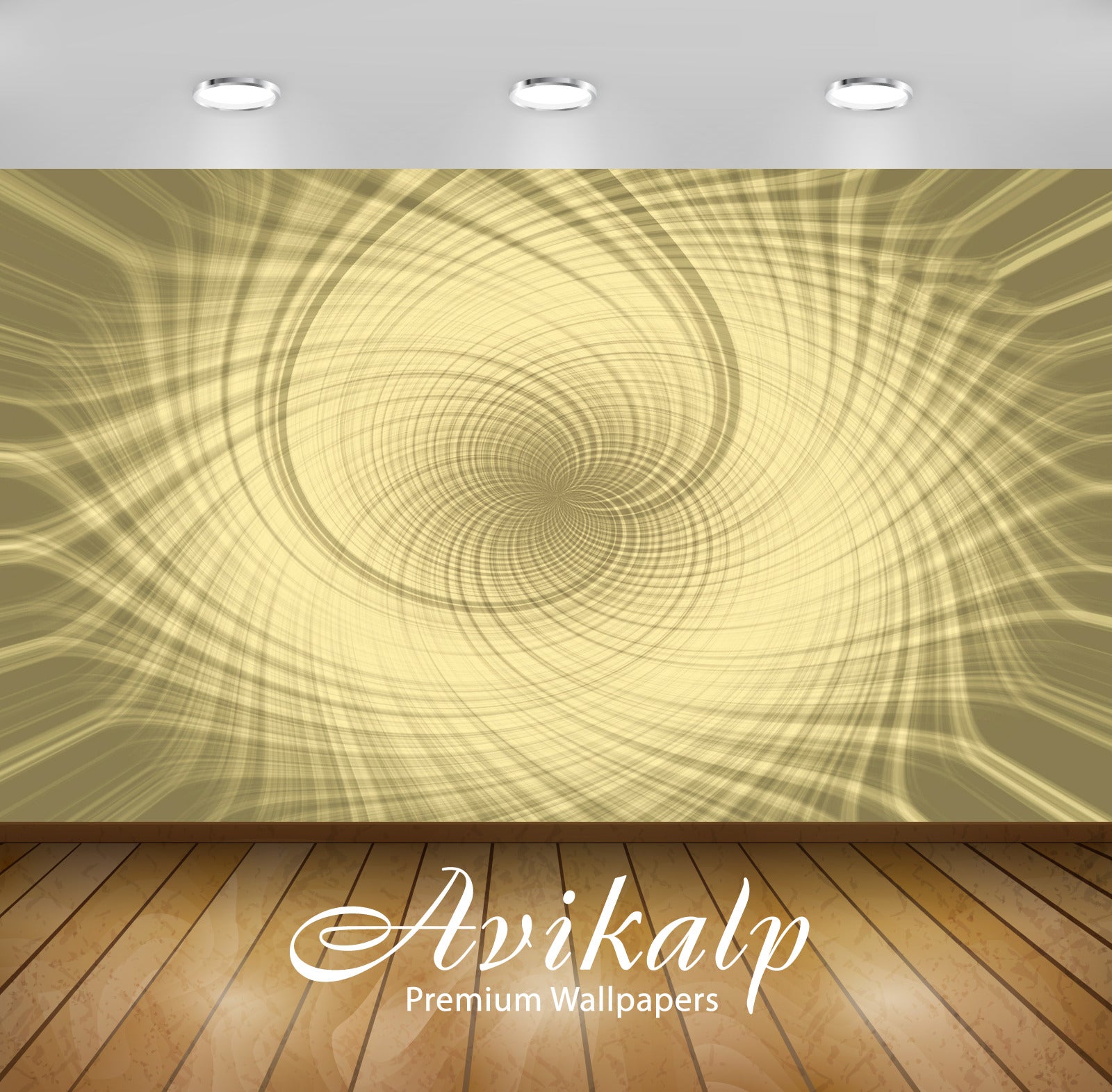 Avikalp Exclusive Awi4442 Golden Curves Full HD Wallpapers for Living room, Hall, Kids Room, Kitchen