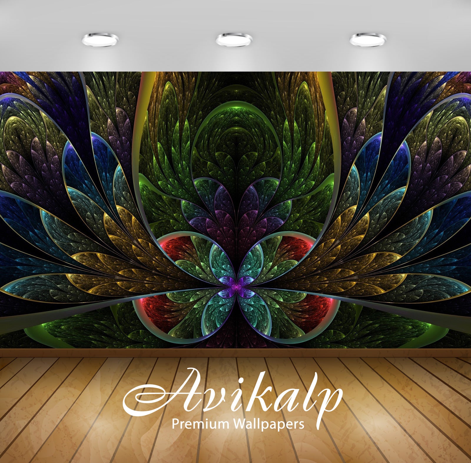 Avikalp Exclusive Awi4471 Kaleidoscope Full HD Wallpapers for Living room, Hall, Kids Room, Kitchen,