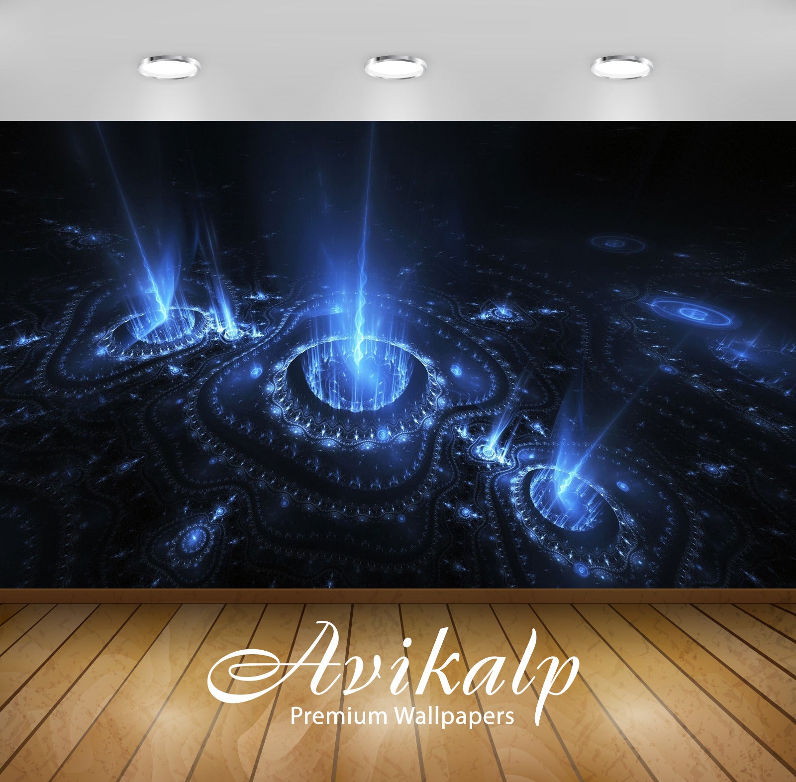 Avikalp Exclusive Awi4481 Light Beam Emerging From The Fractal Swirls Full HD Wallpapers for Living